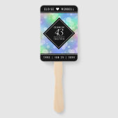 Éventail Élégante 43ème anniversaire du Mariage Opal (Dos)