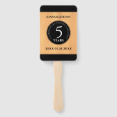 Éventail Élégante 5ème anniversaire de Mariage de bois (Dos)