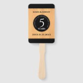 Éventail Élégante 5ème anniversaire de Mariage de bois (Devant)