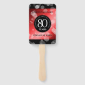 Éventail Elégante 80ème anniversaire du Mariage de Ruby (Dos)