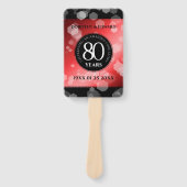 Éventail Elégante 80ème anniversaire du Mariage de Ruby (Devant)