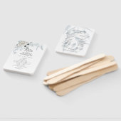 Éventail Elégante aquarelle Dusty Blue Floral Programme (Non-assemblé)