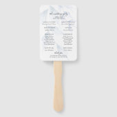 Éventail Elégante aquarelle Dusty Blue Floral Programme (Dos)