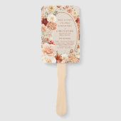 Éventail Elégante aquarelle programme de fleurs de jardin s (Devant)