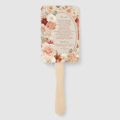 Éventail Elégante aquarelle programme de fleurs de jardin s (Dos)