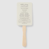 Éventail Elégante aquarelle verte Sage Wedding Programme (Dos)