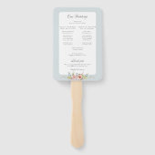 Éventail Élégante calligraphie florale Pastel Boho (Dos)