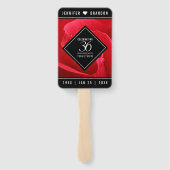 Éventail Élégante célébration du 36e anniversaire du Mariag (Dos)