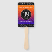 Éventail Élégante célébration du 39e anniversaire du Mariag (Devant)