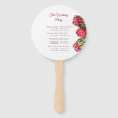 Éventail Élégante cérémonie Mariage de Protéas Tropicales R (Dos)