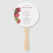 Éventail Élégante cérémonie Mariage de Protéas Tropicales R (Devant)