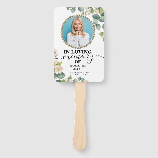 Éventail Élégante fête des funérailles botaniques (Devant)