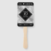 Éventail Élégante fête du 10e anniversaire du Mariage de Ti (Dos)