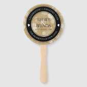 Éventail Élégante fête du 1er anniversaire du Mariage de pa (Devant)