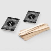 Éventail Élégante fête du 4e anniversaire du Mariage de lin (Non-assemblé)