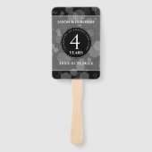 Éventail Élégante fête du 4e anniversaire du Mariage de lin (Devant)