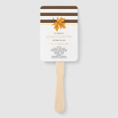 Éventail Élégante feuille d'érable, rayures programme maria (Devant)