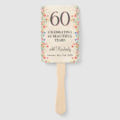 Éventail Élégante Fleur 60 ans Fête Florale 60e anniversair (Devant)