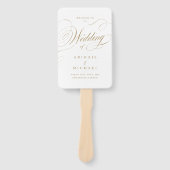 Éventail Élégante or classique calligraphie programmes de m (Devant)