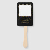 Éventail Elégante pagaie de vente noire (Devant)