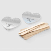 Éventail Elégante Parties scintillant Argent Bokeh (Non-assemblé)