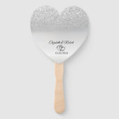 Éventail Elégante Parties scintillant Argent Bokeh (Devant)