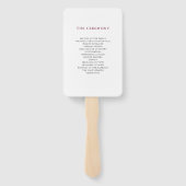 Éventail Élégante typographie | Marsala Mariage (Dos)