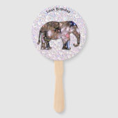 Éventail Eléphant floral (Dos)