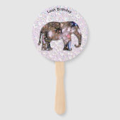 Éventail Eléphant floral (Devant)