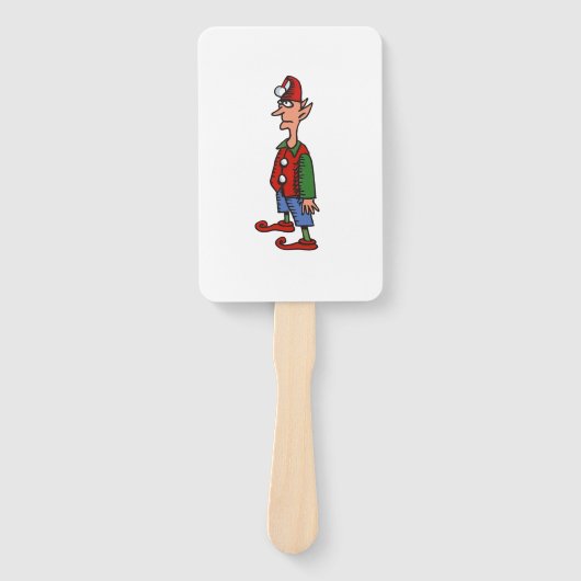 Éventail Elf Standing At Attention rectangle hand fans (Devant)