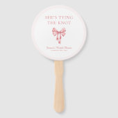 Éventail Elle noue le noeud Douche Coquette rose douce (Devant)