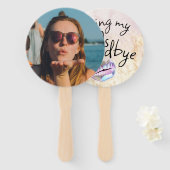 Éventail Embrasser mes "40s" Adieu Personnalisé (Devant et derrière)