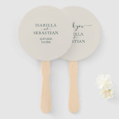 Éventail Emerald Blush Wedding (Devant et derrière)