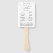 Éventail Emerald Bronze Black Wedding Programme Ensemble de (Dos)