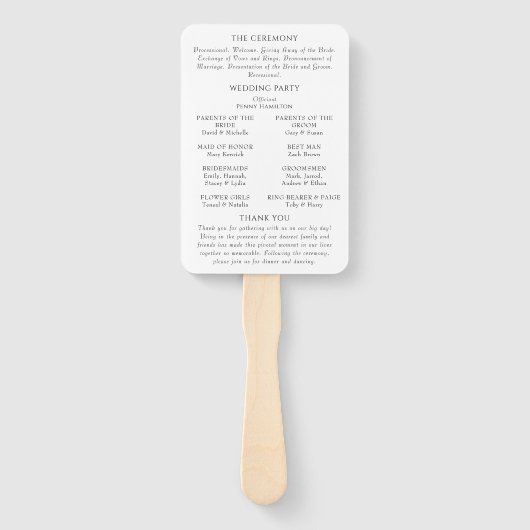 Éventail Emerald Bronze Black Wedding Programme Ensemble de (Dos)