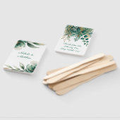 Éventail Emerald Green and Gold Floral Frame Wedding (Non-assemblé)