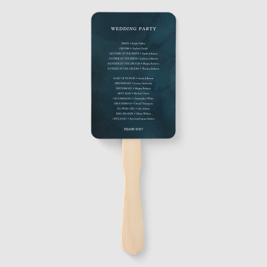 Éventail Emerald Green Botanical Élégants programmes de mar (Dos)