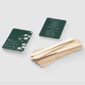 Éventail Emerald Green Chinoiserie Floral Wedding Programme (Non-assemblé)