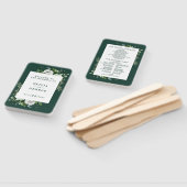 Éventail Emerald Green Elegant Floral Wedding Programme (Non-assemblé)