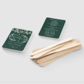 Éventail Emerald Green String Lights Wedding Programme (Non-assemblé)