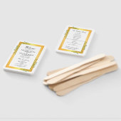 Éventail Emerald Green Vines Gold Elegant Wedding Programme (Non-assemblé)