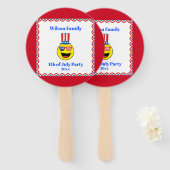 Éventail Emoji, Cool du parti 4 juillet (Devant et derrière)