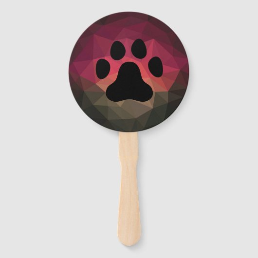 Éventail Empreinte animale, patte chat/chien (Devant)