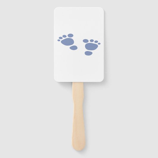 Éventail Empreinte Bébé Bleu Moderne (Dos)