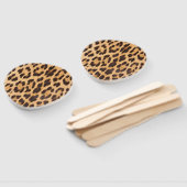 Éventail empreinte de léopard de la fête de safari sauvage (Non-assemblé)