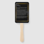 Éventail En Mémoire Affectueuse Photo de Mémoire Funéraire  (Dos)