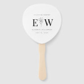 Éventail En Mémoire Amoureuse Mémorial Monogramme Moderne F (Dos)