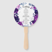 Éventail Enchantée Floral Wreath Mariage Cérémonie Programm (Dos)