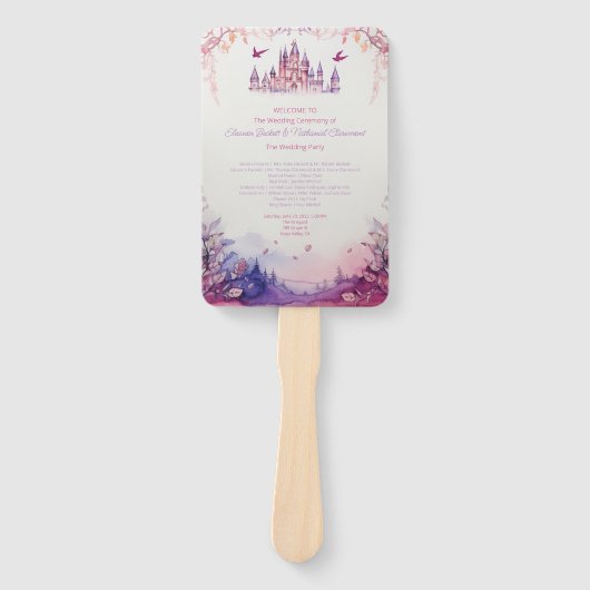 Éventail Enchanter le programme de mariage de la Renaissanc (Devant)