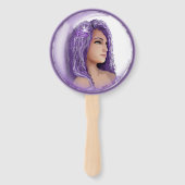 Éventail Enfant de lune violette (Dos)